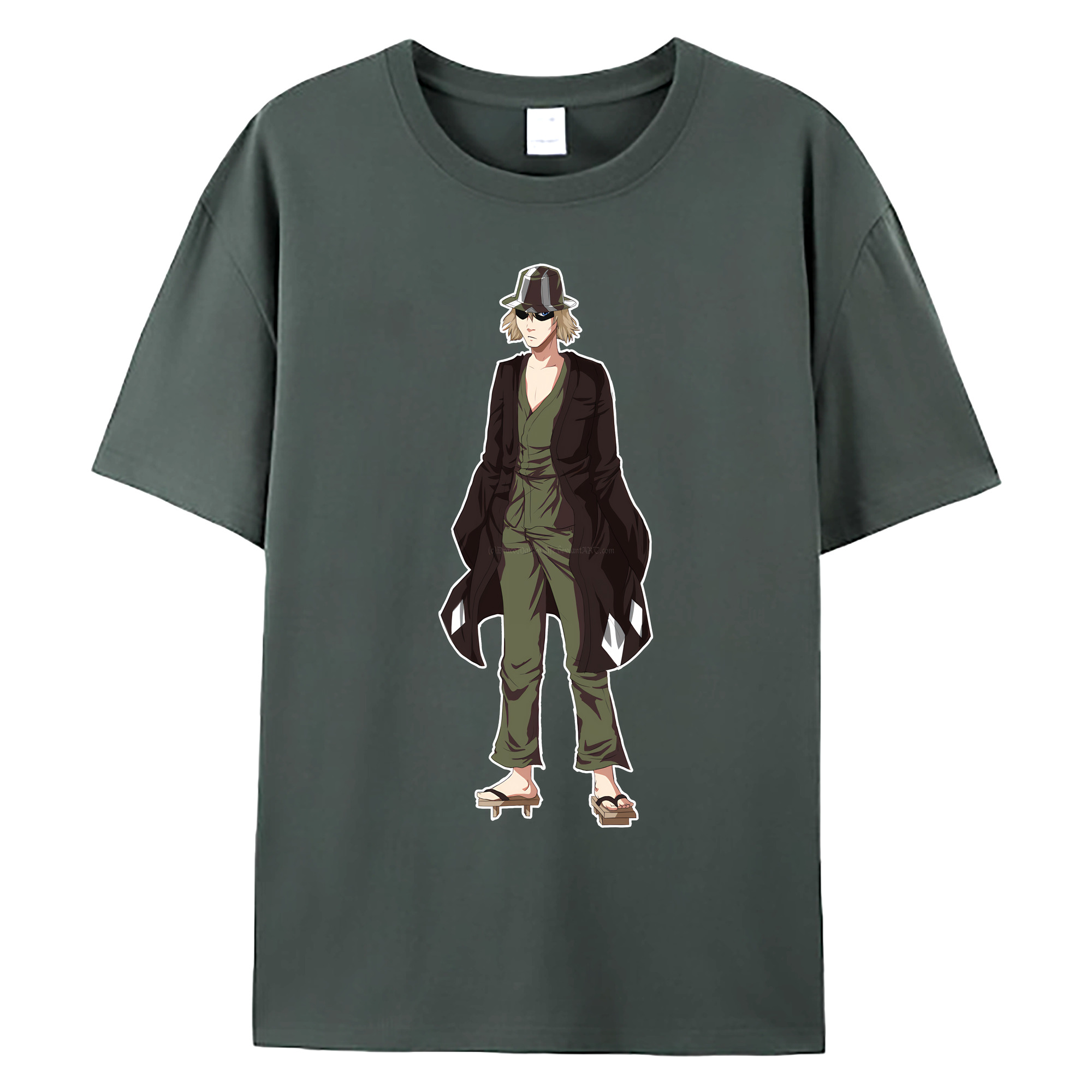 （画像用） "ブリーチ 浦原 喜助（うらはら きすけ） BLEACH Urahara Kisuke " 綿100％ メンズ半袖Tシャツ｜肌触りやわらか＆通気性